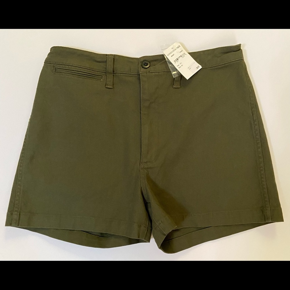 Madewell cotton olive green Loden shorts, new with tags